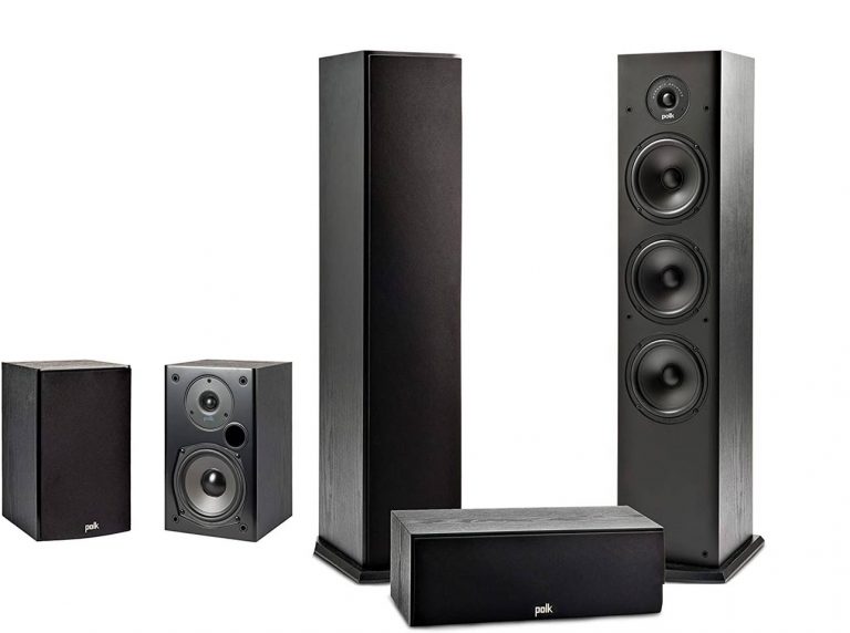 The Top 15 Surround Sound Speakers In 2024   Polk Audio T Series 5 Home Theater System 768x572 